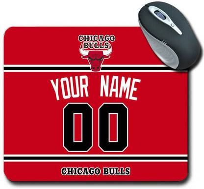 MIKKA NBA Chicago Bulls Personalized Name/Number Mouse Pad 140609 Non Slip Base Mousepad