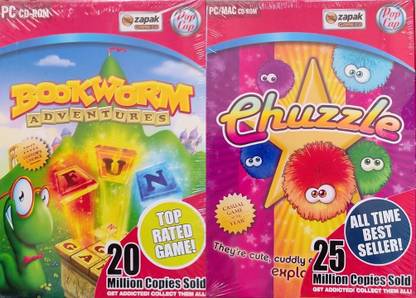 BOOKWORM ADVENTURES GAME CD & CHUZZLE GAME CD BESTSELLER GAMES FOR ALL AGES PC CD GAMES (1ST)