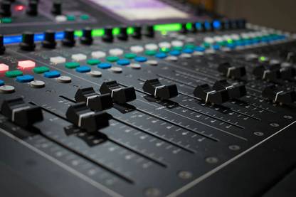 mixer music audio studio sound studio sound mixer Paper Print