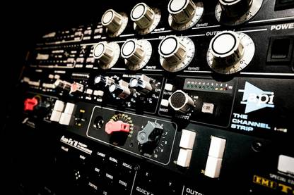 sound deck sound system faders Paper Print