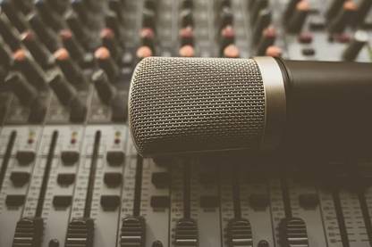 mixer dj controller buttons sound studio music Paper Print