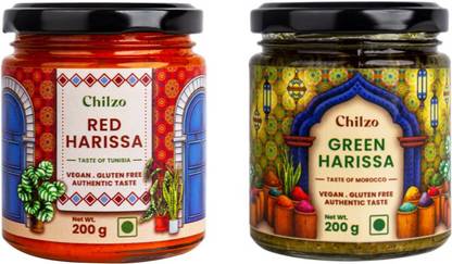 Chilzo Harissa Combo- Green Harissa, Red Harissa Sauce & Dip