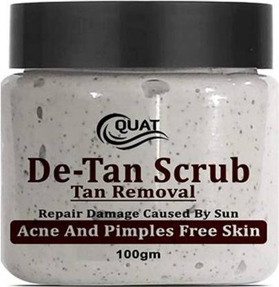 QUAT De-Tan Removal Face Scrub for Glowing Skin,Oily,Dry Skin,Women,Men (100gm) Scrub