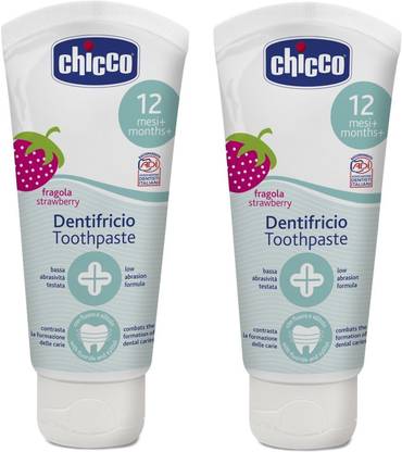 Chicco Baby Toothpaste Strawberry (50 ml) Pack of 2 Toothpaste