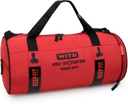 Worldstar Gym Duffel Bag Men &Women Sports Duffel (red) gym bag shoe compartment