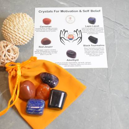 Maureen Natural Tumble Stone Motivation and Self Belief Kit Regular Asymmetrical Crystal Stone
