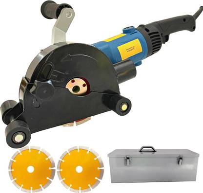 swadesi krafts Wall Groove Cutting Machine | 150MM Wall Grooving Machine With 2 Blades A2 Handheld Tile Cutter