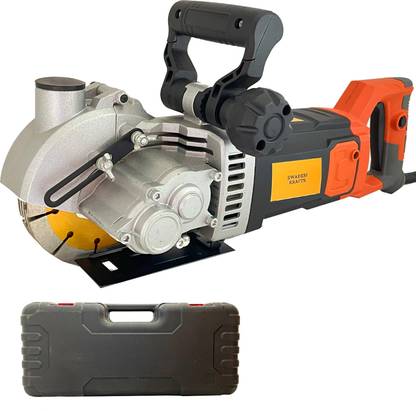swadesi krafts 135MM Wall Groove Cutting Machine| Wall Grooving Machine With 5 Blades Handheld Tile Cutter