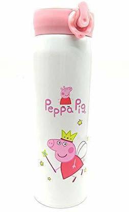 EITHEO Peppa Pig White Flask Small Bottle Use Office School Collage Home & Kitchen 350 ml Flask