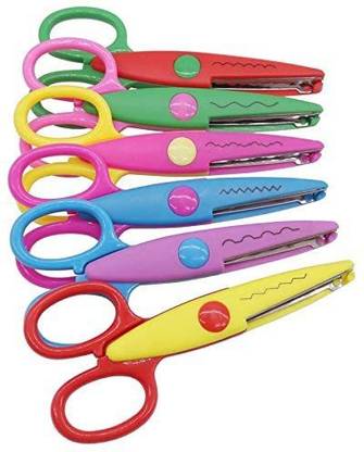 Zilzon Art and Craft Zig zag Paper Shaper Scissors (Pack of 6)