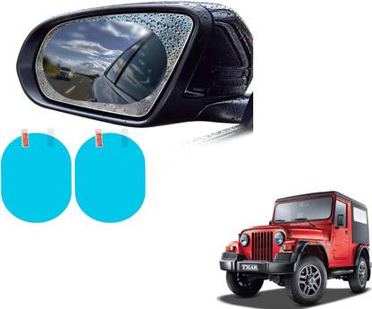 ROYAL AUTO MART Car Mirror Anti Fog Rainproof Protective Film For Mahindra Thar 2010-2014 Car Mirror Rain Blocker