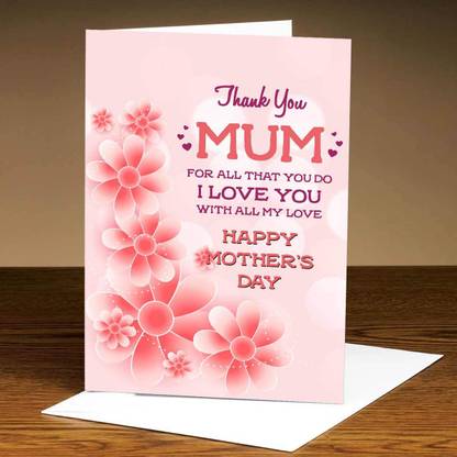Giftcart Thankyou Mom Greeting Card
