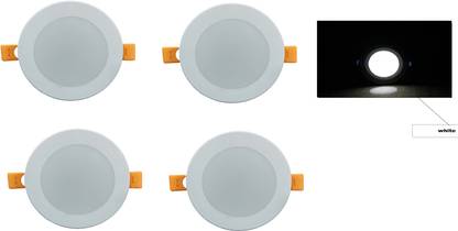 MONOLIZE 9 Watt Concealed Light Ceiling Lamp Plain White 4 Pcs Ceiling Light Ceiling Lamp