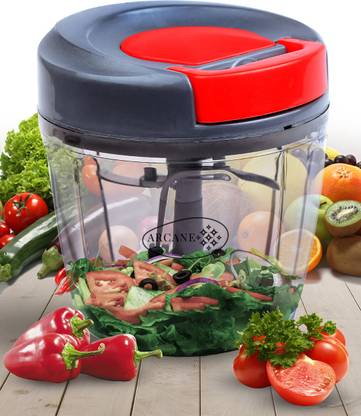 Arcane Big Size 1000ml Summer Black Dori Handy Manual Quick Onion Chopper for Kitchen Vegetable & Fruit Chopper