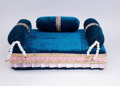 R D Handicraft Thakur ji Singhasan & Bed Usable 0 to 3 no Silk All Purpose Chowki