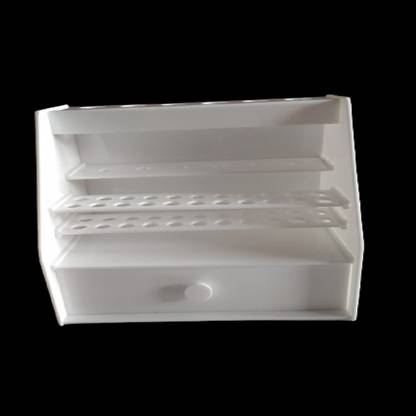 EXCLIQ Micropipette Stand for 6 Pipettes with Drawer And Test Tube Holder Plastic Test Tube Rack