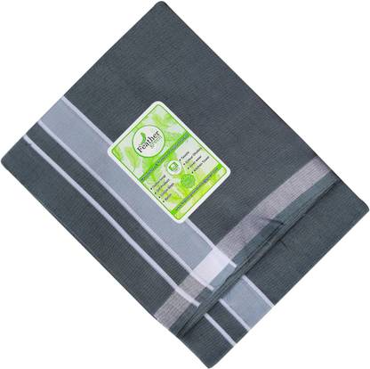 Feather Green Solid Men Dhoti