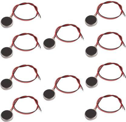 Electrobot DC 3V 10000 rpm Micro Vibration Motors, Flat Coin Vibrating Motor (10 Pcs) Electronic Components Electronic Hobby Kit