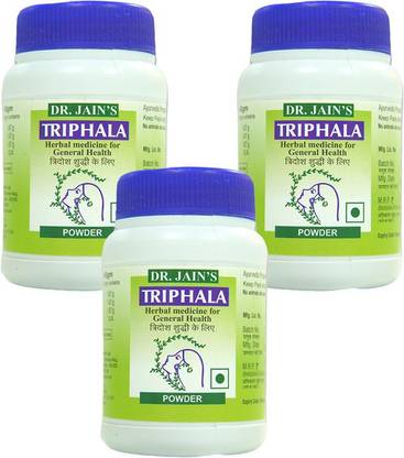 Dr. Jain's Amla. Halda, Behada (TRIPHLA 45G,Pack of 3)