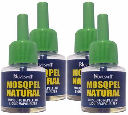 Novosynth Mosqpel Natural Lemon Eucalyptus Oil Based Mosquito Vaporizer, 4 Unit x 45 ml