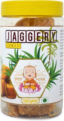 Spicy Monk 100% Vegan and Gluten Free, Natural Jaggery Cubes Block Jaggery