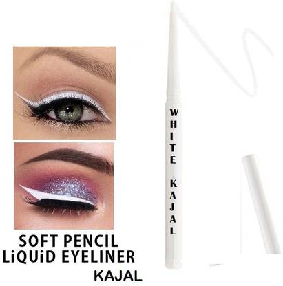 Aylily New Kajal White Eyeliner Highlighter Makeup Smooth Easy To Wear