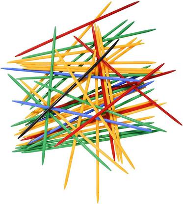 spincart Pick Up Stick Game For Kids, Multiplayer Indoor Toy Game 41 Sticks Mikado Sticks With Box