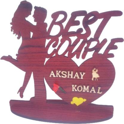 Trending Handicraft Wooden Best Couple Name Plate