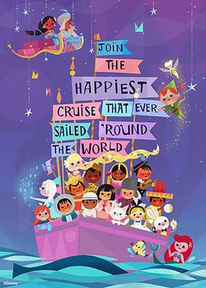 its a small world art its a small world disney join the happiest cruise Print Poster on LARGE PRINT 36X24 INCHES Photographic Paper