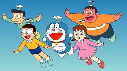 Doraemon Multicolour Photo Paper Print Poster Photographic Paper Photographic Paper