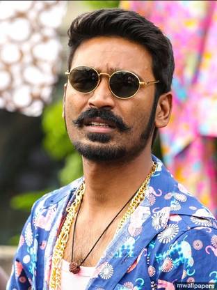 Indian Actor Dhanush Multicolour Photo Paper Print Poster Photographic Paper Photographic Paper