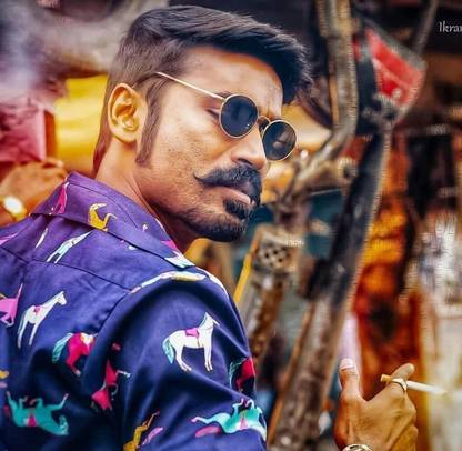 Indian Actor Dhanush Multicolour Photo Paper Print Poster Photographic Paper Photographic Paper