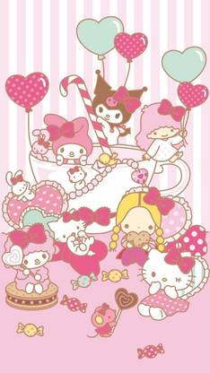 Hello Kitty Multicolour Photo Paper Print Poster Photographic Paper Photographic Paper