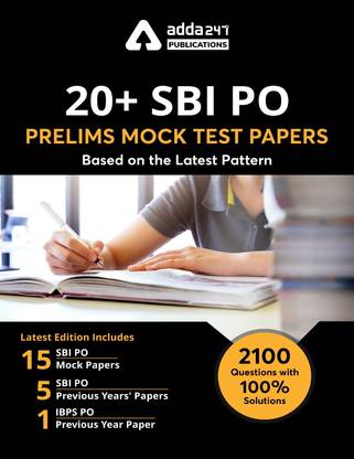 20+ SBI PO Prelims Mock Test Papers Book 2100 Questions(English Printed Edition)