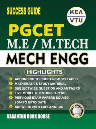 PGCET M.E/M.Tech Mechanical Engineering