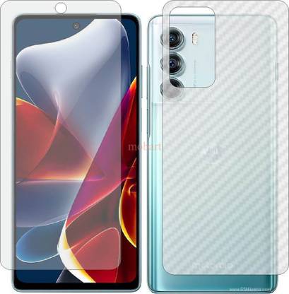 MOBART Front and Back Tempered Glass for MOTOROLA MOTO EDGE S30 (Front Matte Finish & Back 3d Carbon Fiber)