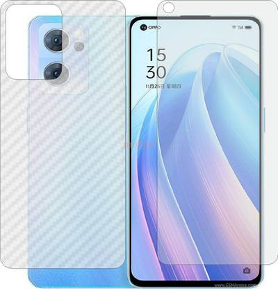 MOBART Front and Back Tempered Glass for OPPO RENO 7 5G (Front Matte Finish & Back 3d Carbon Fiber)