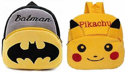 NH creation Nh_Kids School Bag Soft Plush batman pikachu bag  - 38 cm
