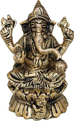 Om ssvmb9 Ganesh Idol Ganesha Statue Ganesh Murti Height 4.2 Inch Decorative Showpiece  -  11 cm