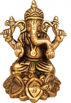 vinayakmoorti Ganesh Idol Ganesha Statue Ganeshji Murti Height 3 Inch Decorative Showpiece  -  8 cm