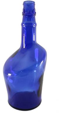 RIDHI SIDHI EXPORTS Indian Home Decorative Money Plant Bottle - Indoor Decor Blue Glass Bottle Decorative Showpiece  -  19.9 cm
