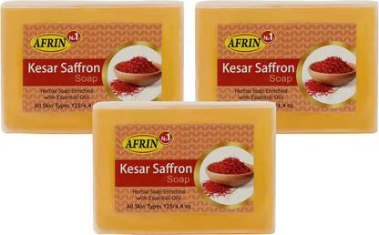 Afrin Saffron Skin Nourishing,Natural Bathing Bar/Moisturizing Skin Soap