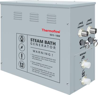 Thermoflow 15 KW Steam Bath Generator with Digital Control Panel |Time & Temperature| Portable Steam Sauna Bath