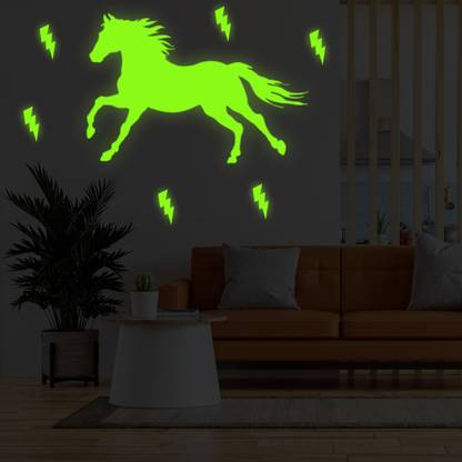 Ashamohar 29 cm Glow in The Dark Stars Horse Luminous Ceiling Stars Wall Stickers Self Adhesive Sticker