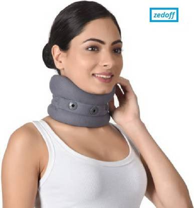 ZEDOFF grey cervical neck Splint soft belt support quality Collar Neck pain free size Splints