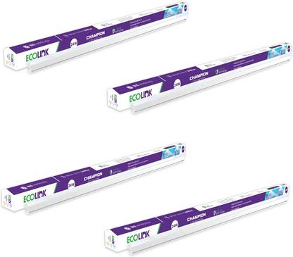 EcoLink EcoLink 24-Watt Polycarbonate Batten Natural WhiteLED Tube Light(Pack of 4) 24 W 62 cm Tube Light