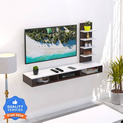 BLUEWUD Primax TV Unit with Storage Shelves for Decor Display Upto 42 Inches Engineered Wood TV Entertainment Unit