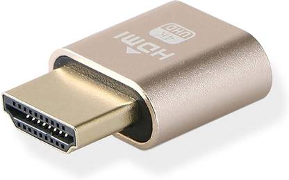 microware 4K HDMI Dummy Plug - High Resolution Virtual Monitor Display ,New Generation Headless Display Adapter Supports to 3840x2160@60Hz,1080@120Hz DVI EDID Emulator HDMI Connector