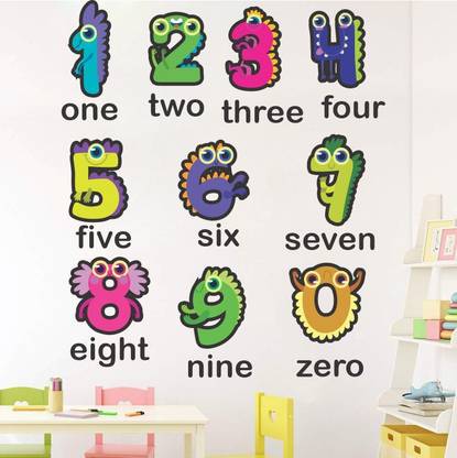 WALLPIK One Two Three - Numbers - Kids - Learning - Education - Wall Sticker - WP144