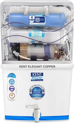 KENT 11147 8 L RO + UV + UF + TDS Control + UV in Tank + Copper Water Purifier  (White)